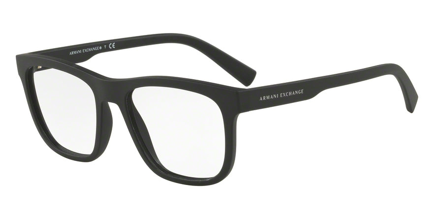 Exchange Armani AX3050 Square Eyeglasses  8078-MATTE BLACK 53-18-140 - Color Map black