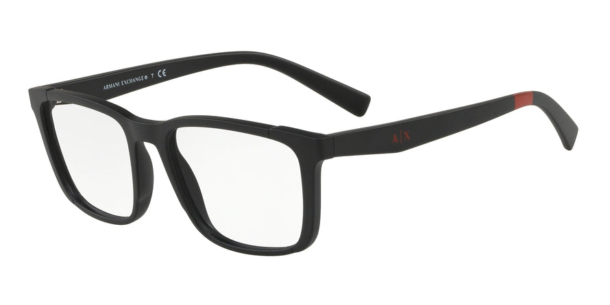 Exchange Armani AX3052F Rectangle Eyeglasses  8078-MATTE BLACK 55-18-140 - Color Map black