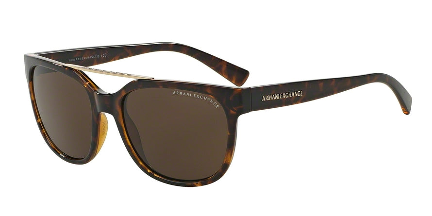 Exchange Armani AX4043S Square Sunglasses 803773-TORTOISE 55-18-140 - Color Map havana