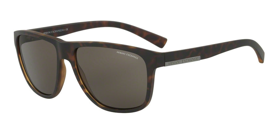 Exchange Armani AX4052S Rectangle Sunglasses  802973-MATTE TORTOISE 58-16-140 - Color Map havana