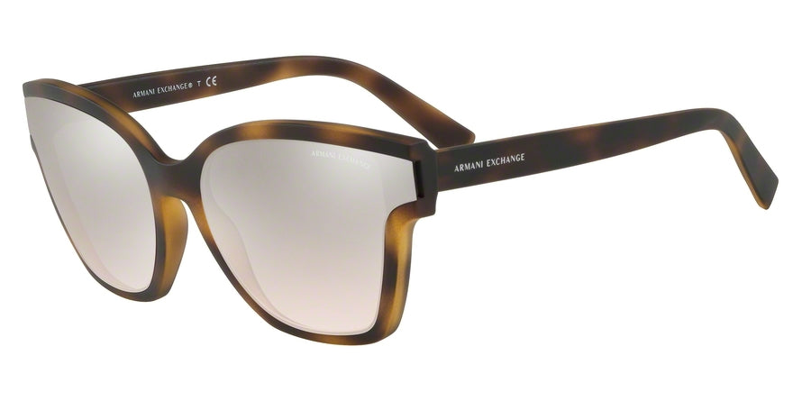 Exchange Armani AX4073S Irregular Sunglasses  80298Z-MATTE HAVANA 63-19-140 - Color Map havana
