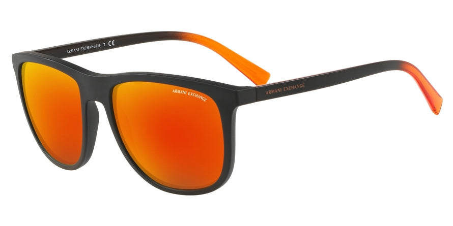 Exchange Armani AX4078SF Square Sunglasses  80786Q-MATTE BLACK 56-18-145 - Color Map yellow