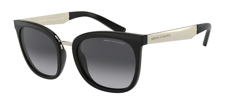 Exchange Armani AX4089S Cat Eye Sunglasses  81588G-BLACK 53-21-140 - Color Map black