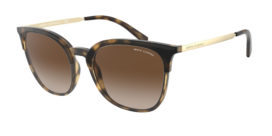 Exchange Armani AX4091S Pillow Sunglasses  803713-MATTE HAVANA/HAVANA 54-19-140 - Color Map havana