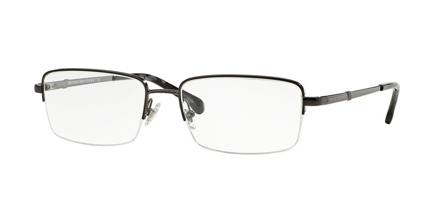 Brooks Brothers BB1035 Rectangle Eyeglasses  1630-BRUSHED GUNMETAL 53-17-140 - Color Map gunmetal