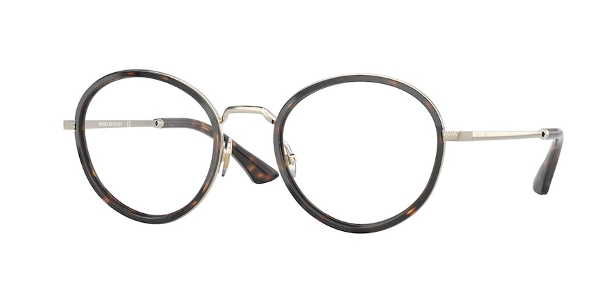 Brooks Brothers BB1085 Round Eyeglasses  1012-SHINY LIGHT GOLD/DARK TORTOISE 51-21-145 - Color Map gold