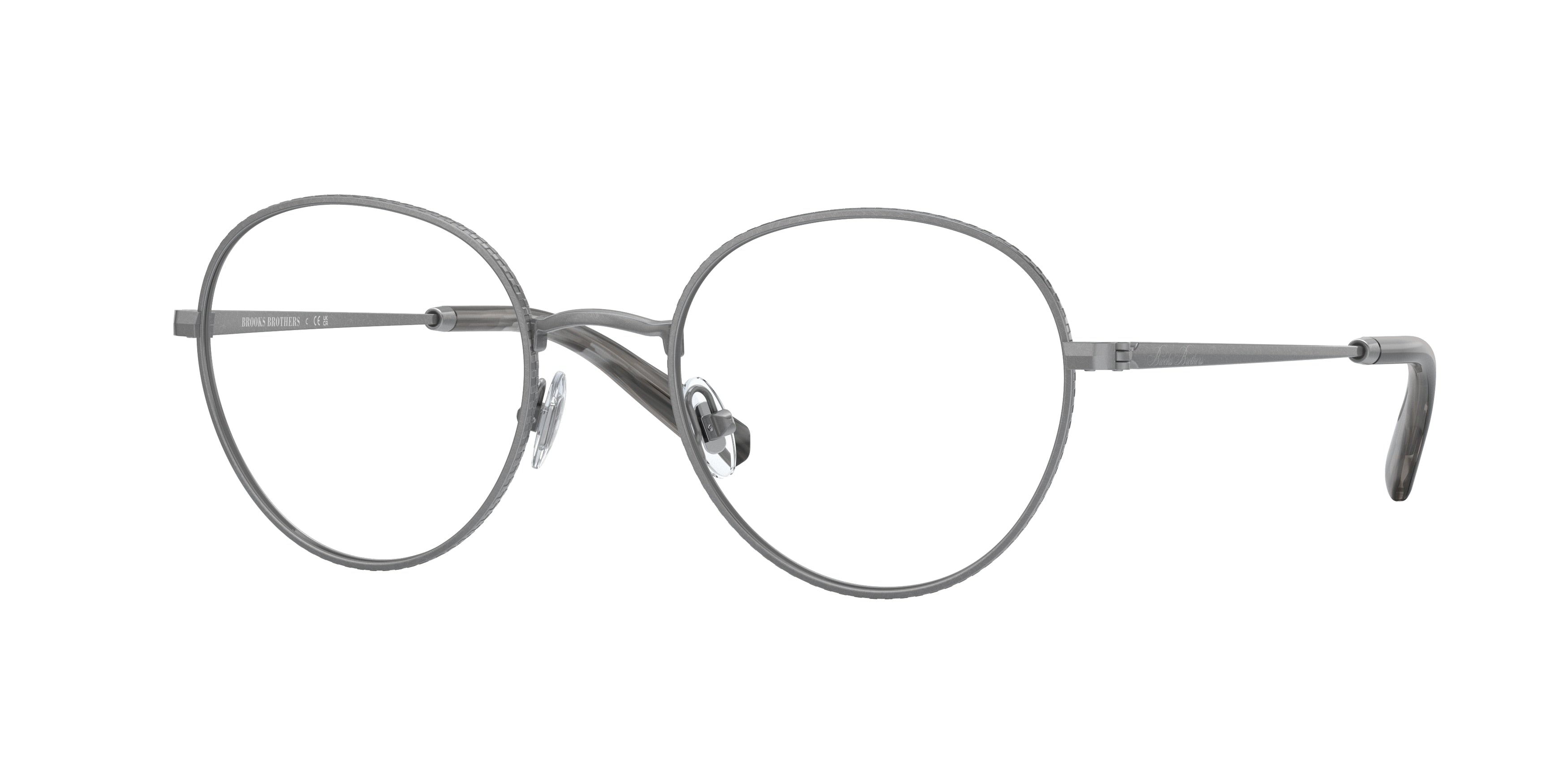 Brooks Brothers BB1104 Round Eyeglasses  1031-Antique Silver 50-145-20 - Color Map Silver