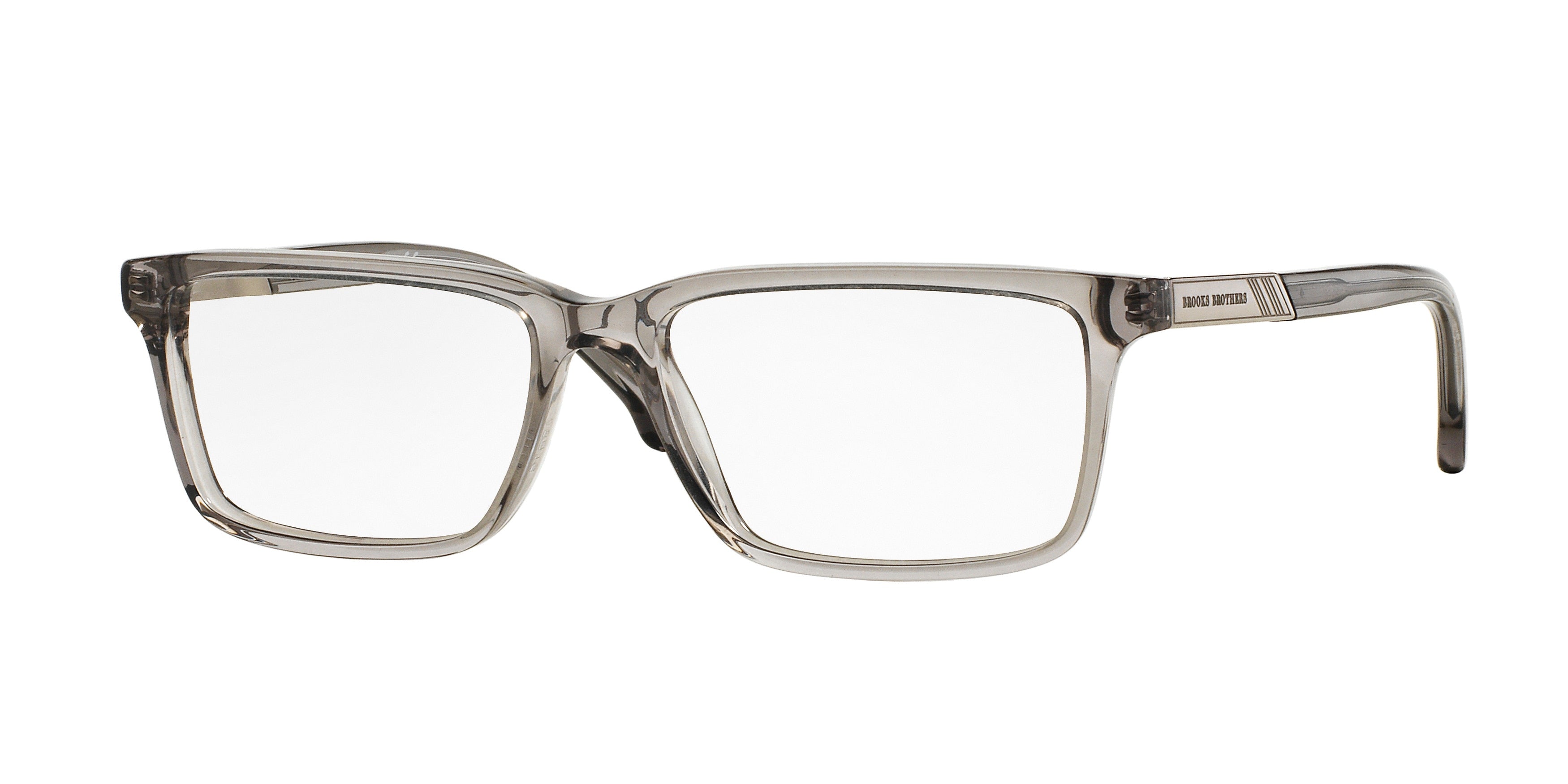 Brooks Brothers BB2019 Rectangle Eyeglasses  6074-Transparent Grey 53-140-15 - Color Map Grey