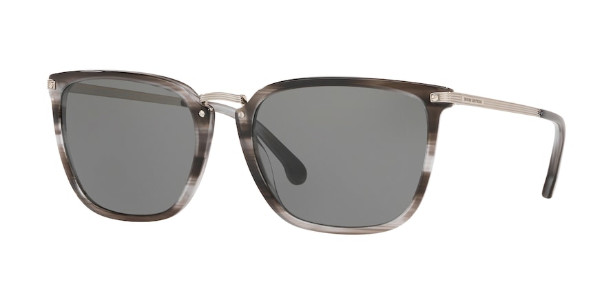 Brooks Brothers BB5040 Square Sunglasses 601387-GREY TRANSPARENT HORN 58-19-150 - Color Map grey