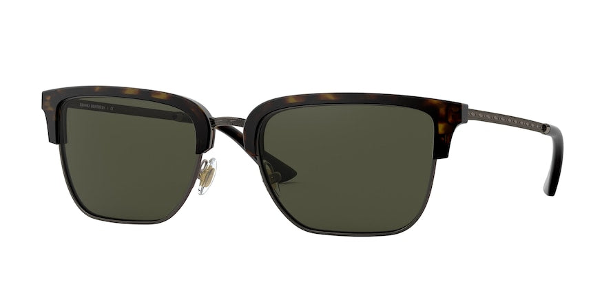 Brooks Brothers BB5042 Square Sunglasses  614882-MATTER DARK TORTOISE 57-20-145 - Color Map havana