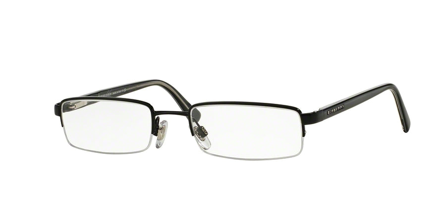 Burberry BE1012 Rectangle Eyeglasses  1001-SHINY BLACK 50-19-135 - Color Map black