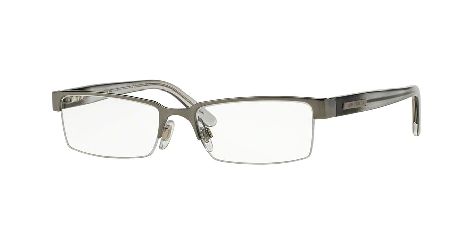 Burberry BE1156 Rectangle Eyeglasses 1003-GUNMETAL 52-17-140 - Color Map gunmetal