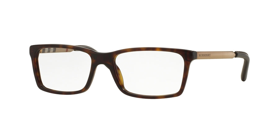 Burberry BE2159Q Rectangle Eyeglasses  3002-DARK HAVANA 54-16-140 - Color Map havana