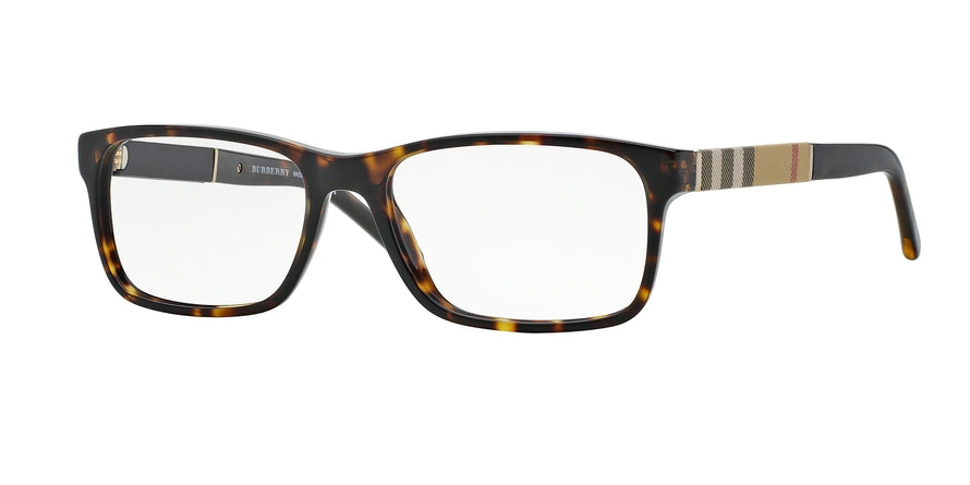 Burberry BE2162 Rectangle Eyeglasses 3002-DARK HAVANA 53-17-140 - Color Map havana