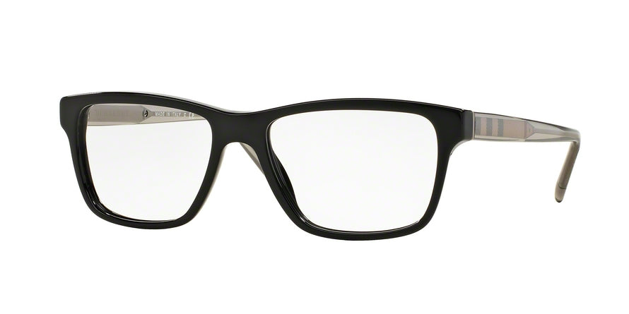 Burberry BE2214 Square Eyeglasses  3001-BLACK 55-17-140 - Color Map grey