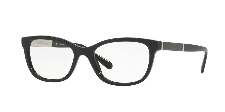 Burberry BE2232 Cat Eye Eyeglasses 3001-BLACK 53-17-140 - Color Map black