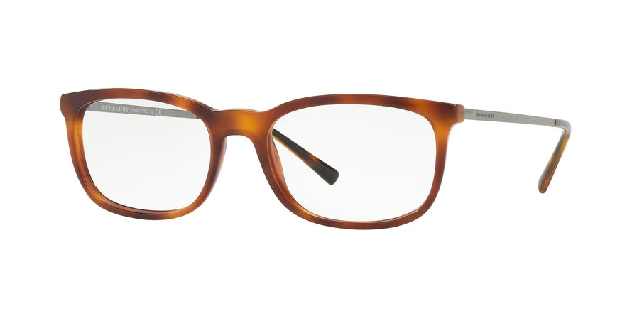 Burberry BE2267 Rectangle Eyeglasses 3316-LIGHT HAVANA 53-18-145 - Color Map havana