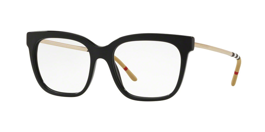 Burberry BE2271F Square Eyeglasses 3001-BLACK 54-17-140 - Color Map black