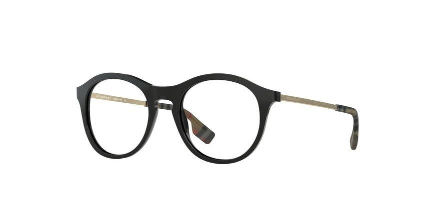 Burberry BE2287F Round Eyeglasses 3001-BLACK 50-19-140 - Color Map black