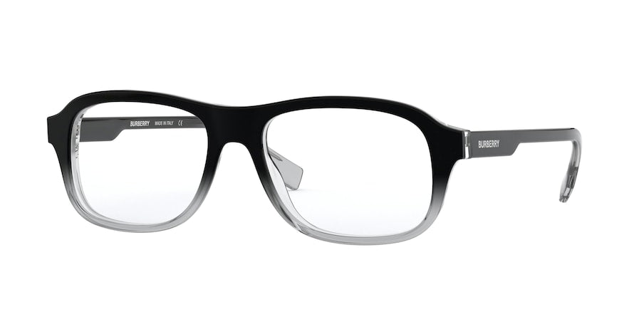 Burberry BE2299 Square Eyeglasses 3805-TOP BLACK GRAD ON TRANSPARENT 54-17-145 - Color Map black