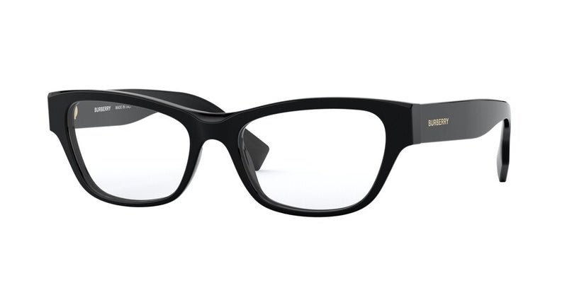 Burberry BE2302 Square Eyeglasses 3001-BLACK 53-17-140 - Color Map black