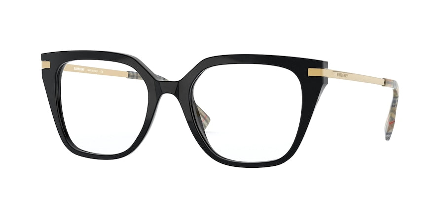 Burberry BE2310F Square Eyeglasses 3757-BLACK 52-19-140 - Color Map black