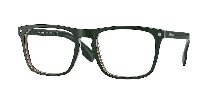 Burberry BOLTON BE2340F Square Eyeglasses 3927-GREEN 56-20-145 - Color Map green