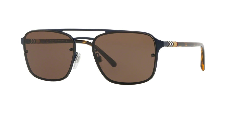 Burberry BE3095 Square Sunglasses 12615W-MATTE BLUE 56-17-145 - Color Map blue
