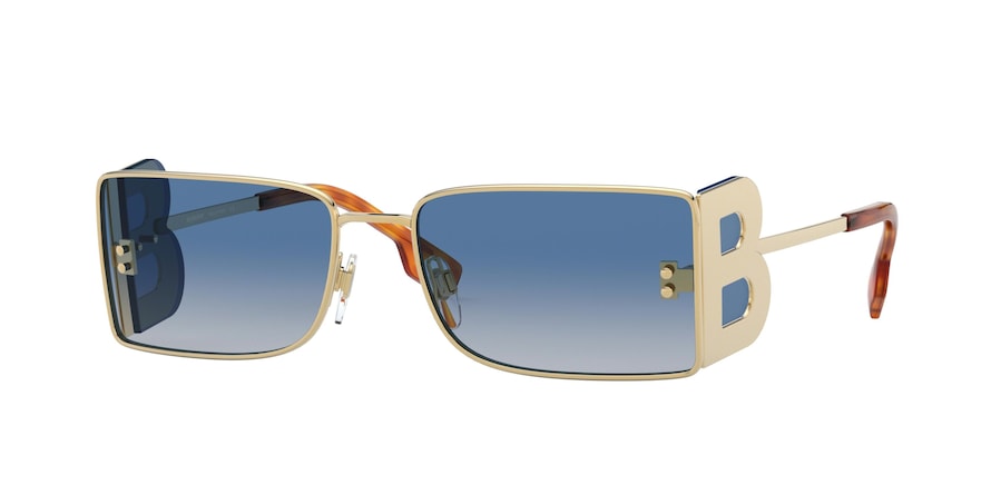 Burberry BE3110 Rectangle Sunglasses 10174L-GOLD 57-17-140 - Color Map gold