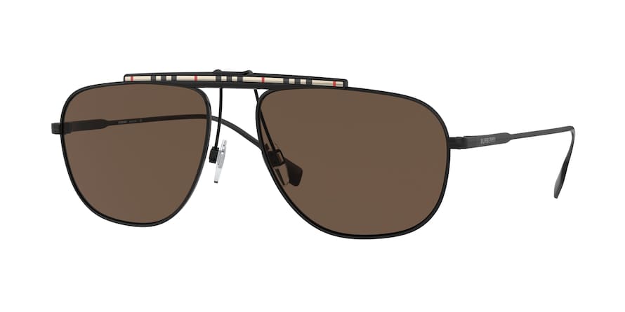 Burberry DEAN BE3121 Pilot Sunglasses  100173-BLACK 59-17-145 - Color Map black