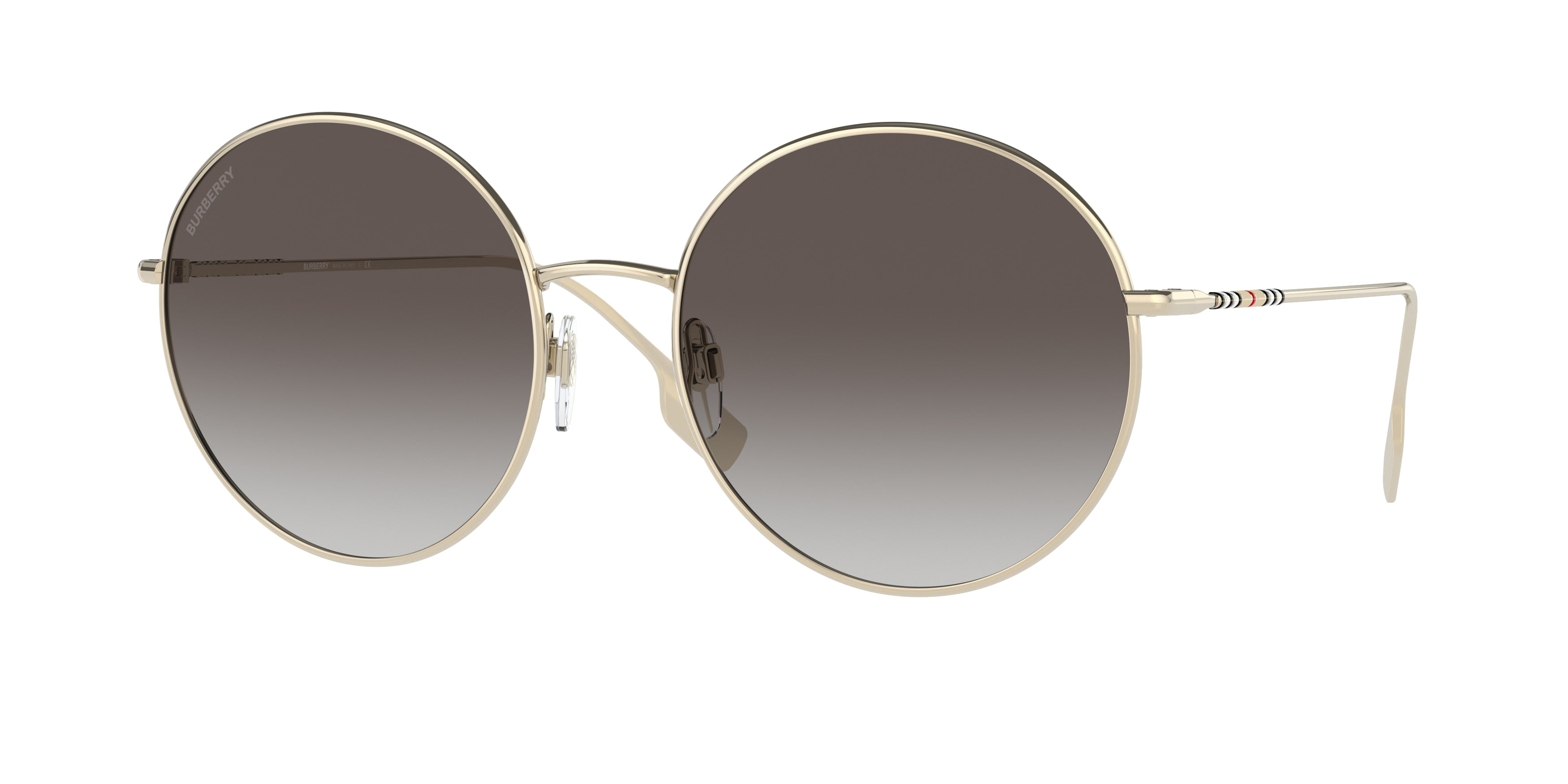 Burberry PIPPA BE3132 Round Sunglasses 11098G-Light Gold 58-140-19 - Color Map Gold