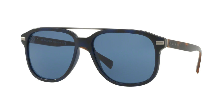 Burberry BE4233 Square Sunglasses 362180-MATTE BLUE HAVANA 57-16-145 - Color Map blue