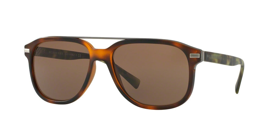 Burberry BE4233 Square Sunglasses 362273-MATTE LIGHT HAVANA 57-16-145 - Color Map havana