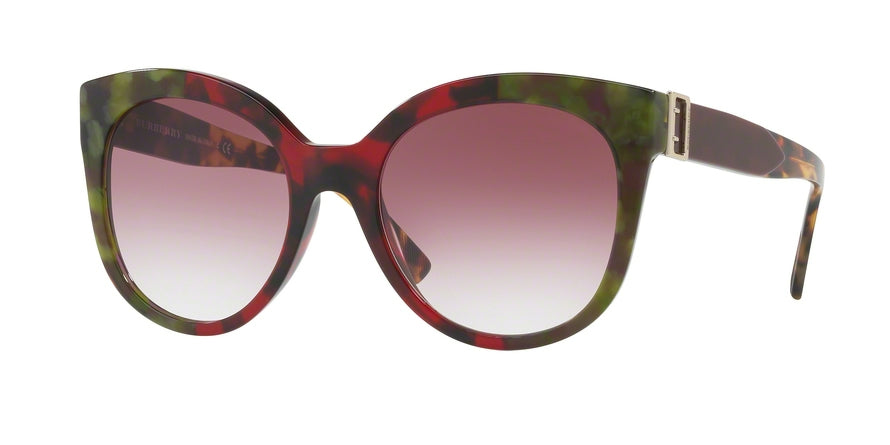 Burberry BE4243 Cat Eye Sunglasses 36388H-HAVANA GREEN/BORDEAUX/GREEN 55-20-140 - Color Map green