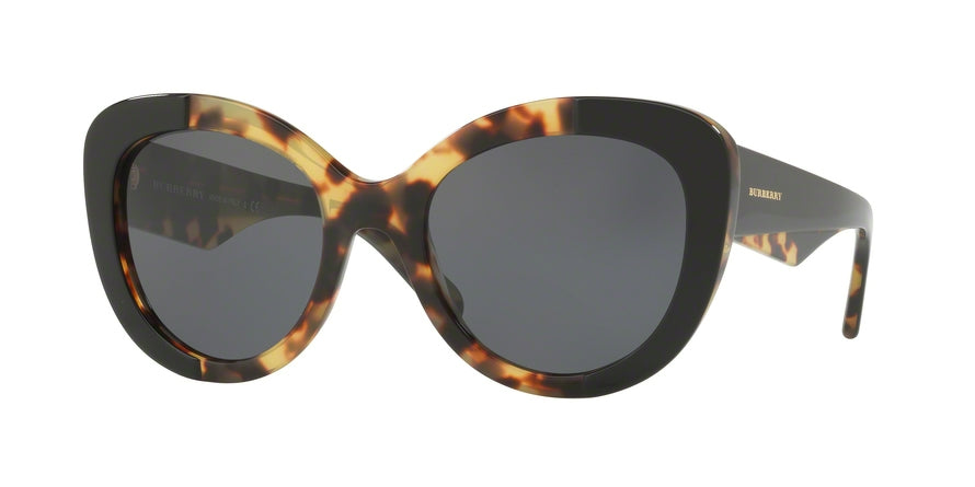 Burberry BE4253 Round Sunglasses  364987-TOP BLACK ON HAVANA 54-21-140 - Color Map black