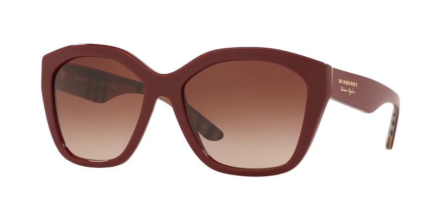 Burberry BE4261F Irregular Sunglasses 383513-BORDEAUX 57-17-140 - Color Map bordeaux