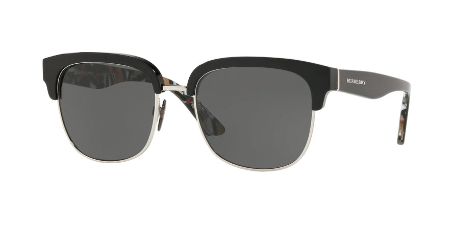 Burberry BE4272 Square Sunglasses  373587-BLACK/SILVER 53-19-145 - Color Map black