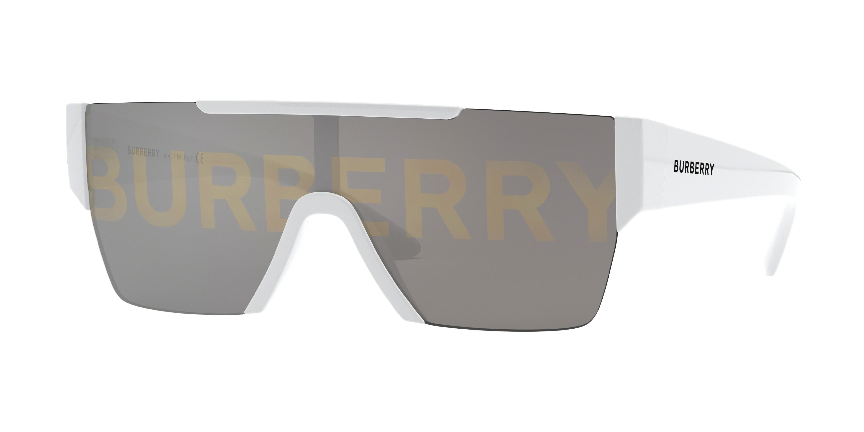 Burberry BE4291 Rectangle Sunglasses  3007/H-White 38-140-138 - Color Map White