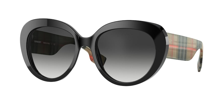 Burberry ROSE BE4298F Cat Eye Sunglasses 37578G-BLACK 54-18-140 - Color Map black
