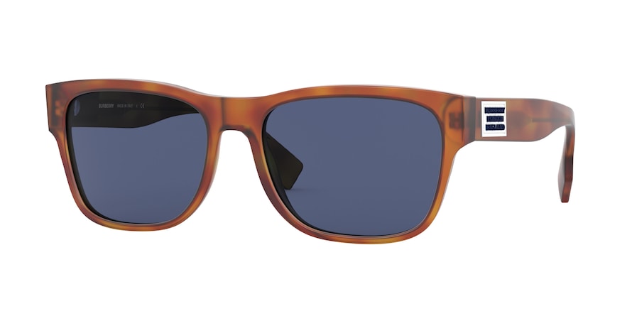 Burberry CARTER BE4309F Square Sunglasses 386180-MATTE LIGHT HAVANA 57-17-145 - Color Map havana