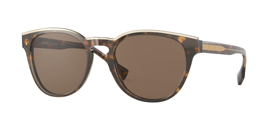 Burberry BE4310F Phantos Sunglasses 385173-TOP TRANSP GREY ON DARK HAVANA 54-20-145 - Color Map havana