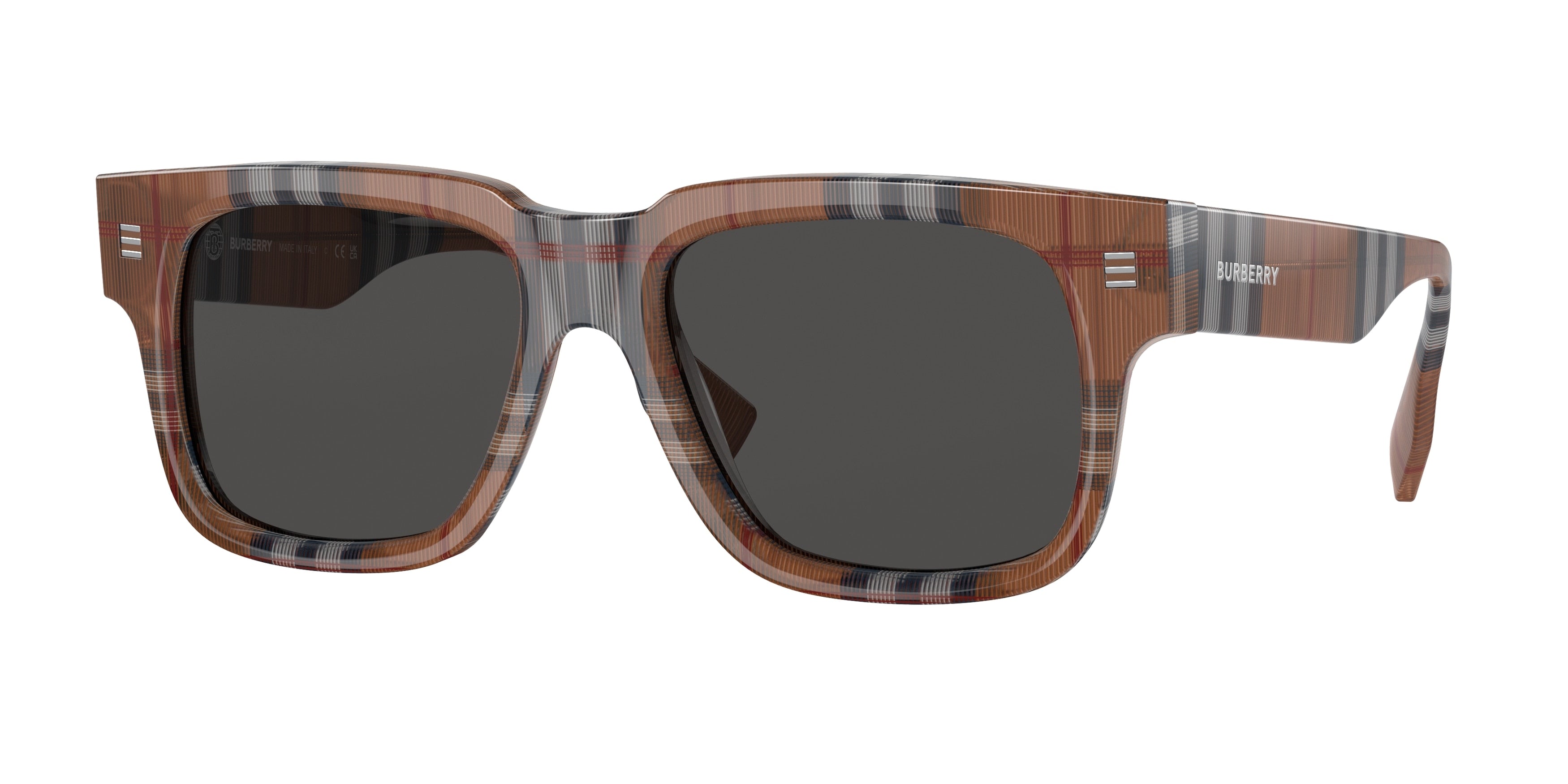 Burberry HAYDEN BE4394 Square Sunglasses  396687-Check Brown 54-150-18 - Color Map Brown