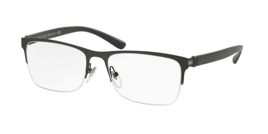 Bvlgari BV1093 Rectangle Eyeglasses  128-MATTE BLACK 55-17-140 - Color Map black