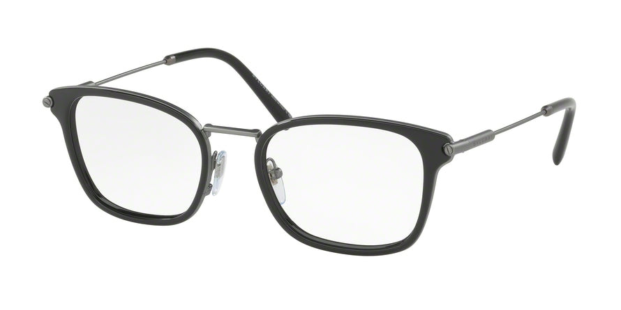 Bvlgari BV1095 Square Eyeglasses  195-MATTE GUNMETAL/BLACK 53-19-145 - Color Map black