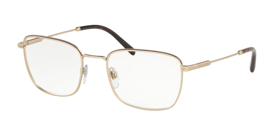 Bvlgari BV1105 Rectangle Eyeglasses 2052-MATTE PALE GOLD/MATTE BROWN 55-20-145 - Color Map brown