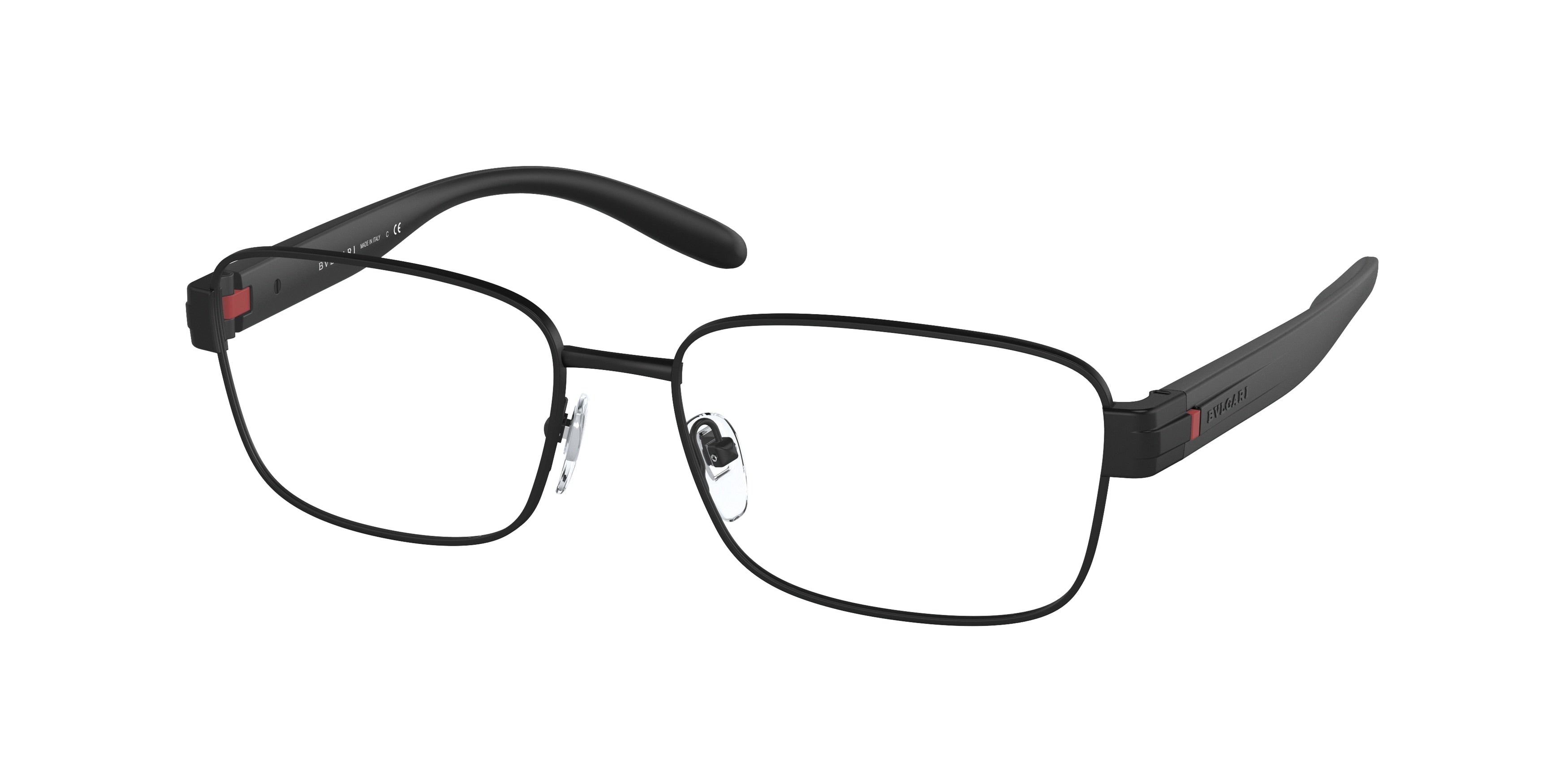 Bvlgari BV1113 Rectangle Eyeglasses  128-Matte Black 54-145-17 - Color Map Black