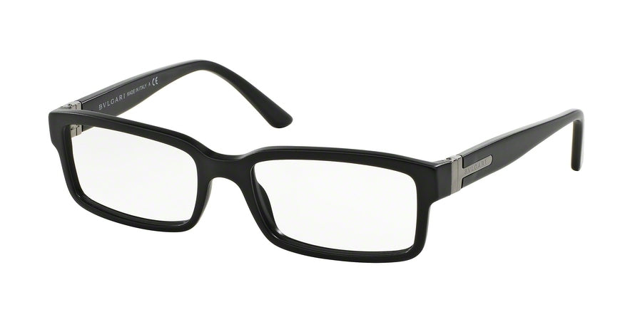 Bvlgari BV3014 Rectangle Eyeglasses  732-MATTE BLACK 56-17-140 - Color Map black