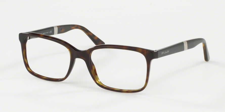 Bvlgari BV3018 (52) BV3018 Square Eyeglasses  504-DARK HAVANA 54-18-140 - Color Map havana