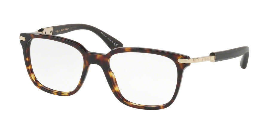 Bvlgari BV3034KF Square Eyeglasses  5286-DARK HAVANA 55-18-145 - Color Map havana