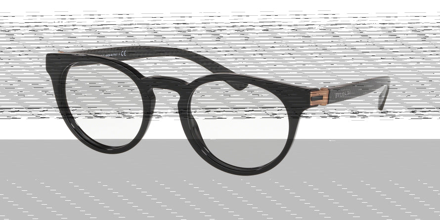 Bvlgari BV3041 Phantos Eyeglasses 501-BLACK 49-21-140 - Color Map black